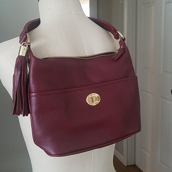 Tommy Hilfiger Handbags - Tommy Hilfiger Dark Red Satchel Shoulder Bag